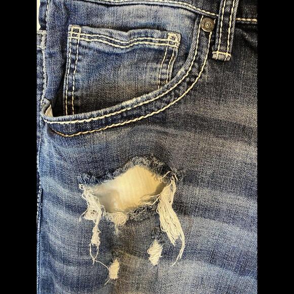 BKE “Mason” Distressed Stretch Tapered Denim Jeans SZ 36X32 MENS - Picture 4 of 9